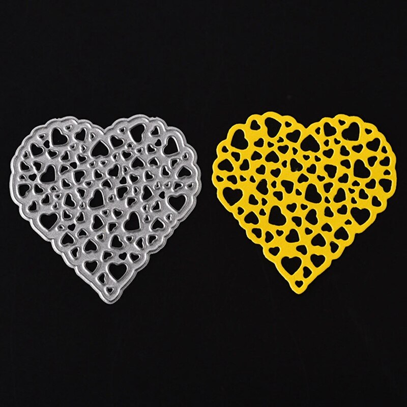 Hollow Out Heart Layer Metal Cutting Dies Stencil For DIY Scrapbooking Album Embossing Wedding Paper Card Craft Die Cut