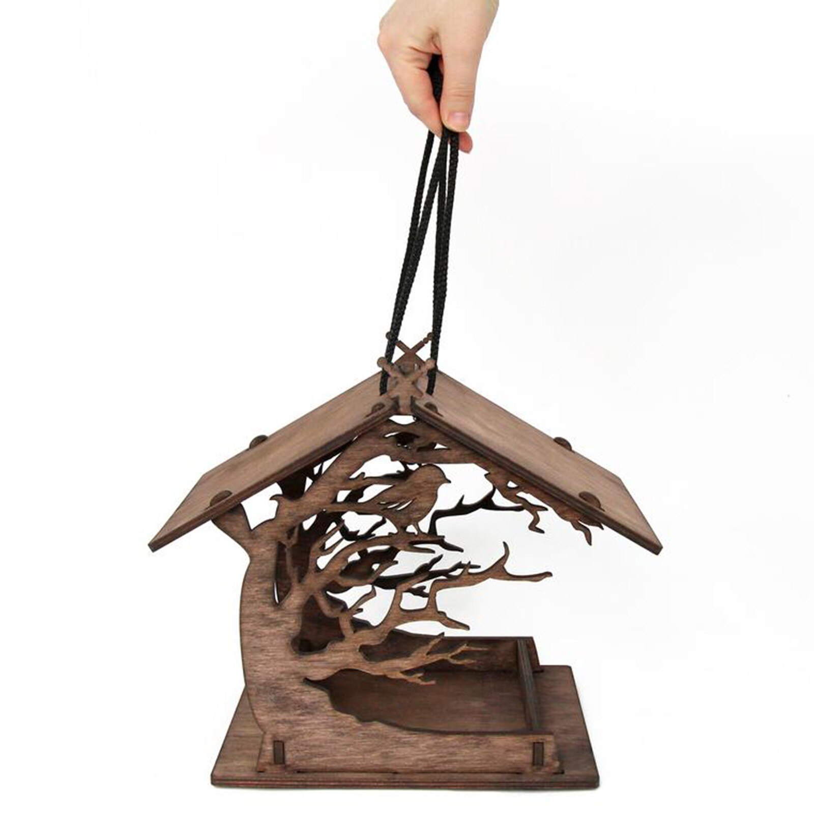 Attractive Wooden Birdhouse Garden Courtyard Villa Balcony Bird Feeder Wooden Outdoor Bird Nest Birdhouse Wooden Box