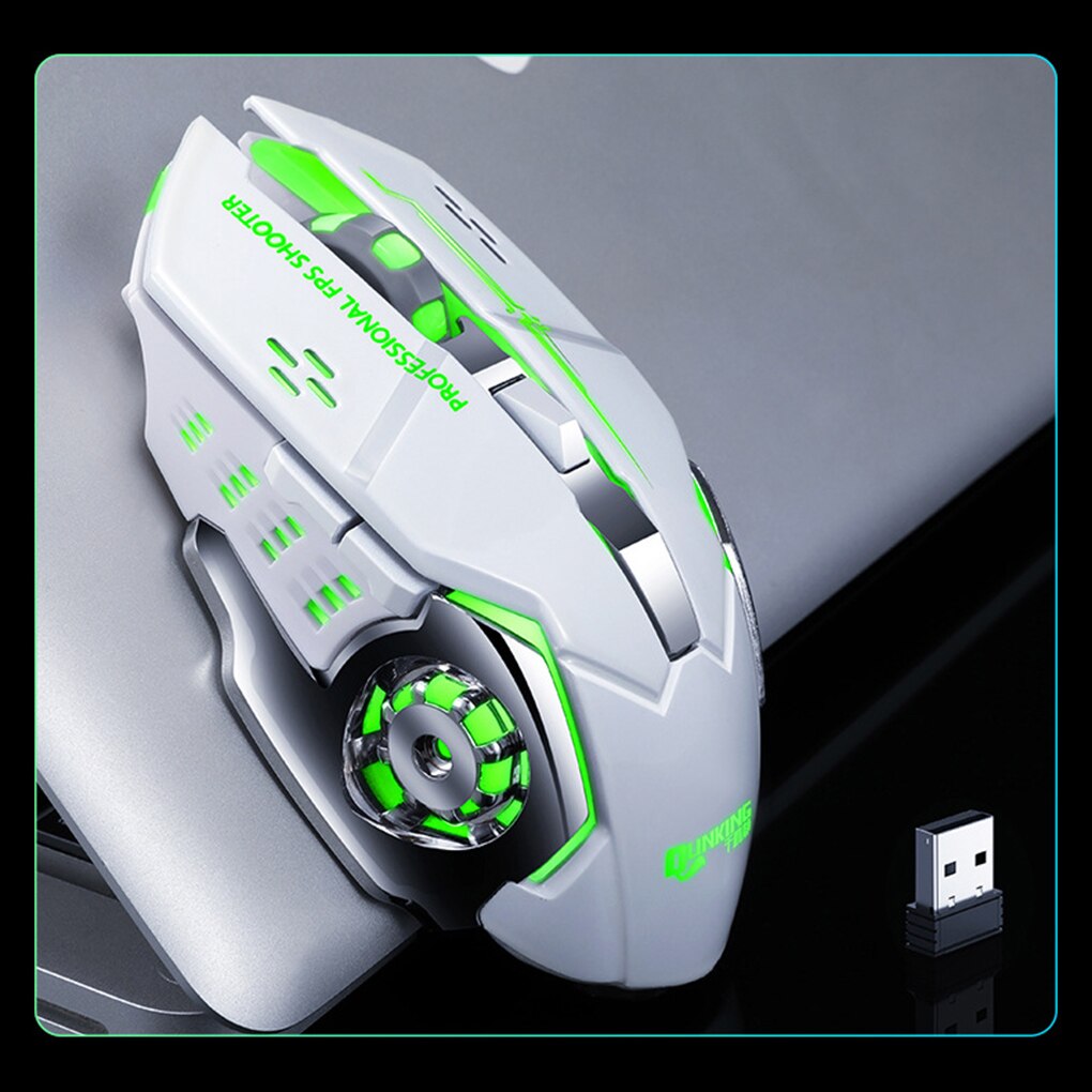 3200DPI Einstellbar Drahtlose Optische Spielen Maus Kühle Profi Gamer Spielen Maus LED Computer Mäbenutzen USB Empfänger Maus Für Laptop PC: 03