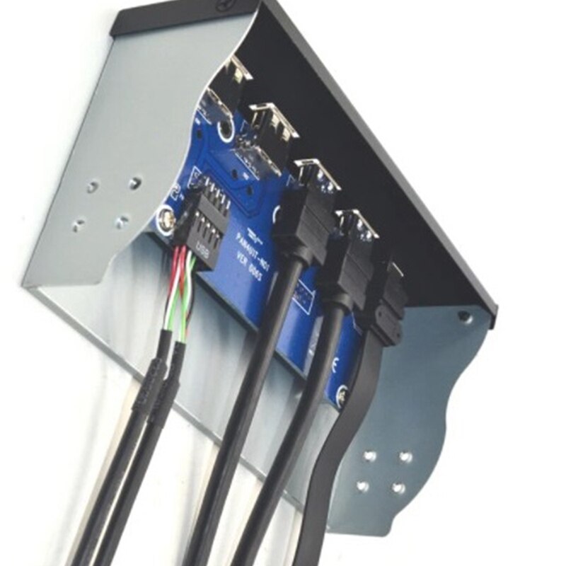 Panel Frontal Usb 3,1 Gen2 de 5,25 pulgadas, 2 puertos Usb 3,0 + 2 puertos Usb 2,0 + 1 puerto tipo C con conector tipo E