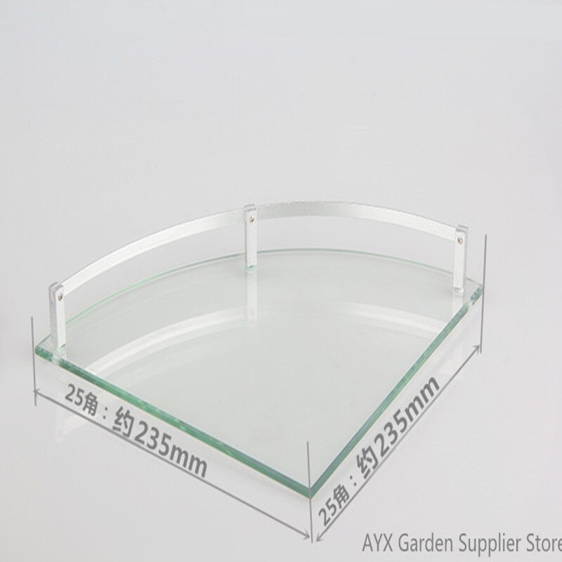 VDN Stainless Planchet - Planchet badkamer - Wandplank - Chroom - Glas - RVS - Hangend