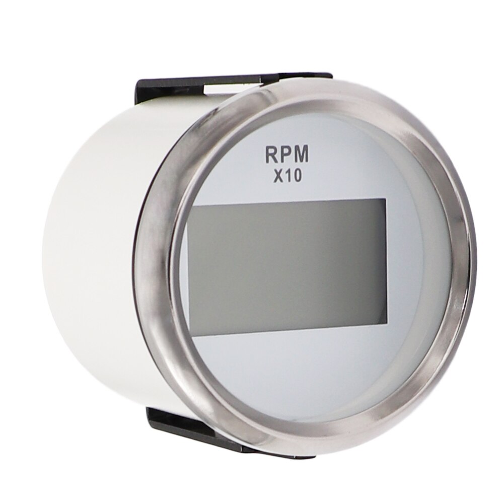 52mm digitala varvräknare 0-9990 rpm motor timmätare lcd-mätare med röd bakgrundsbelysning 9-32v passar för båt bil lastbil motorcykel
