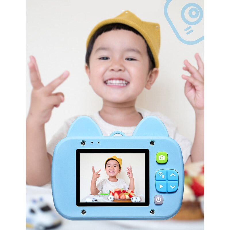 gorący-1200W WIFI aparat dziecięcy mały uroczy kot cyfrowy aparat fotograficzny dla dzieci aparat fotograficzny dla dziecka zdjęcie dziecka Selfie 1080P aparat fotograficzny dla dzieci prezenty dla dzieci
