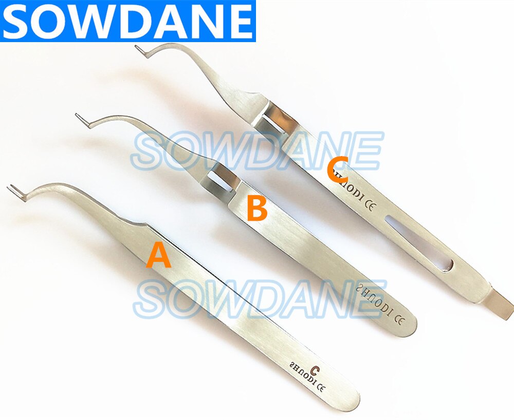 3 Pcs Dental Orthodontische Posterior Mondbuis Bonding Tweezer Houder Placer Rvs Orthodontische Tool