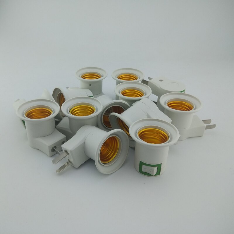 E27 Lampvoet LED Light Man Socket naar EU ONS Type Plug Adapter Converter voor Bulb Lamp Houder Met OP /UIT Knop