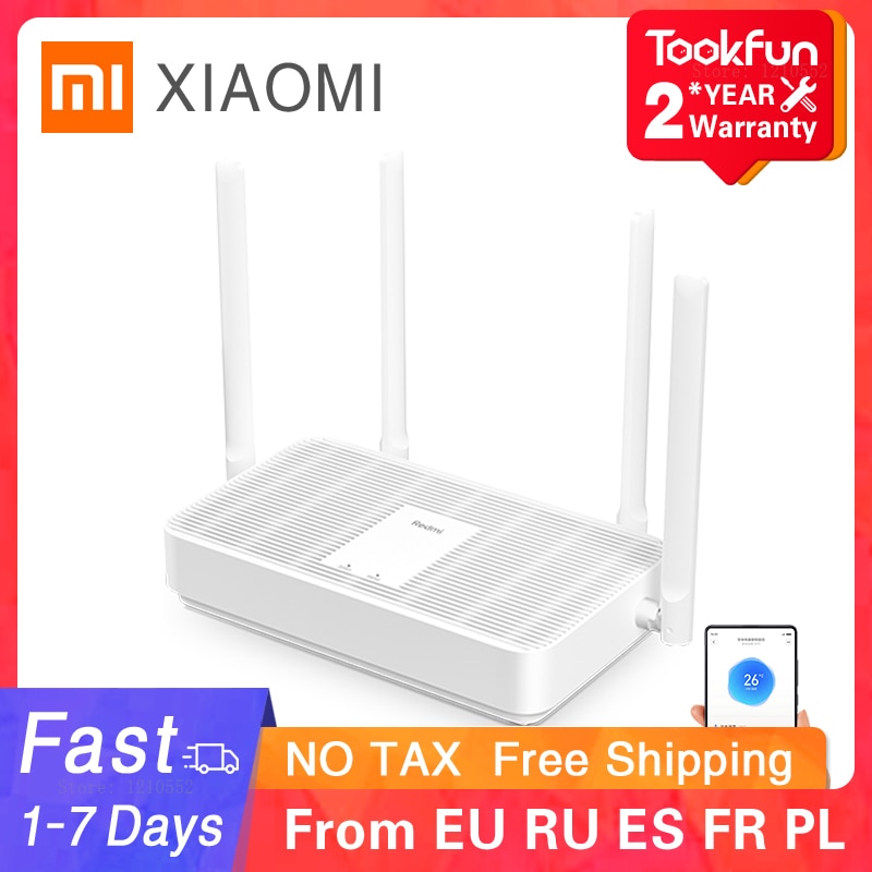 Xiaomi Redmi AX5 Wireless Router 5G WiFi 6 Dual Frequency Mesh Network Repeater 4 High Gain Antennas Signal Extender