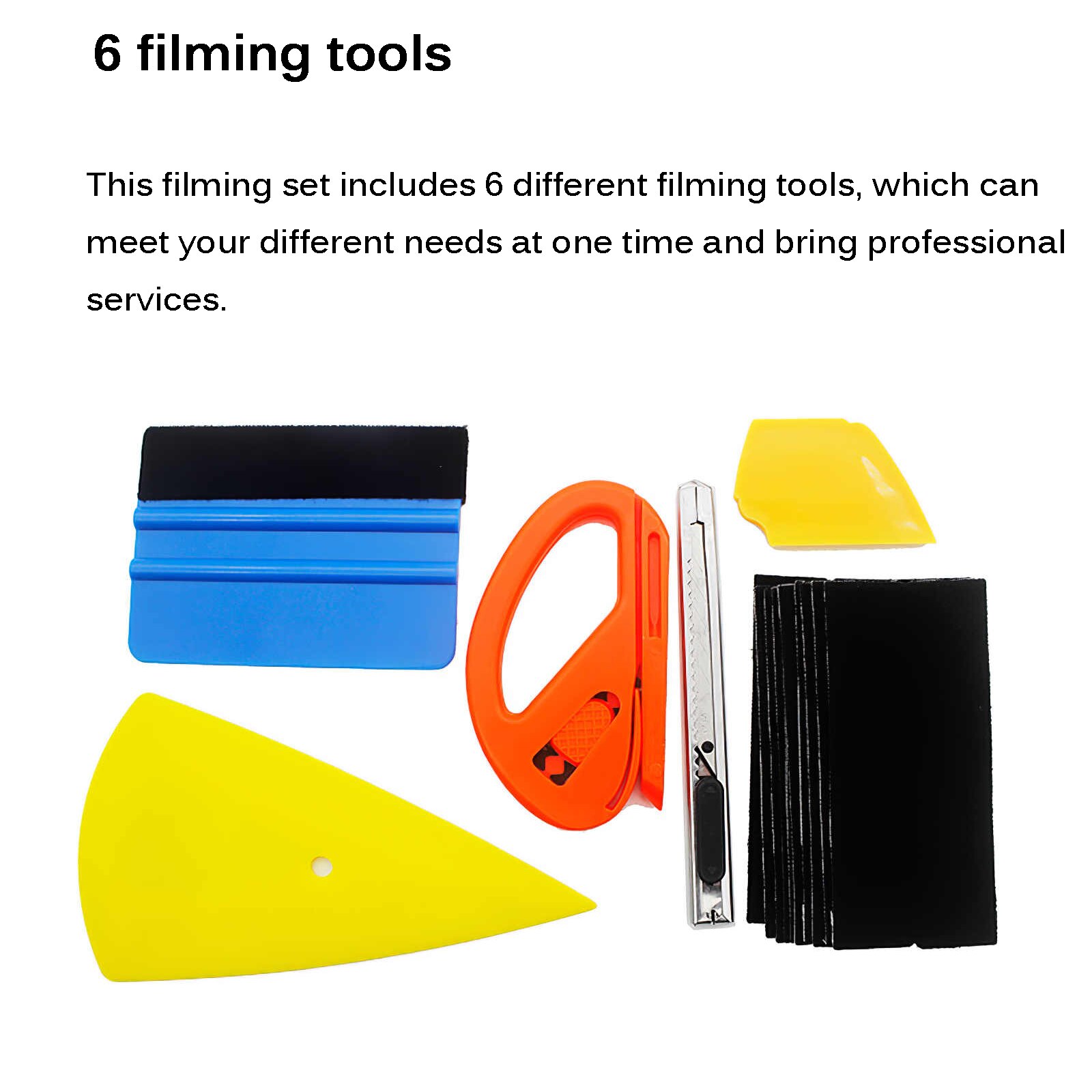 Auto Accessoires Vinyl Wrap Gereedschap Kit Window Tint Film Applicator Met Zuigmond Trimmer Schraper Auto Accessoires Wikkelen Gereedschappen