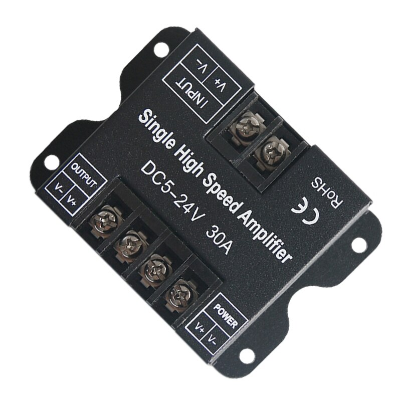 LED Strip Amplifier 30A DC5V -24V Single High Speed Amplifier for Single Colour LED Strip Power Repeater Controller