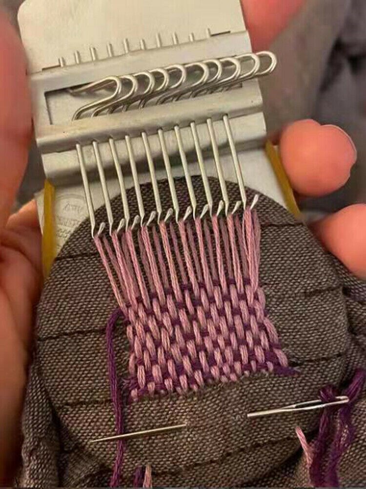 Small Loom Speedweve Type Weave Tool Beautiful Stitching Mending Jeans Clothes Fun Mending Loom Darning Machine Loom