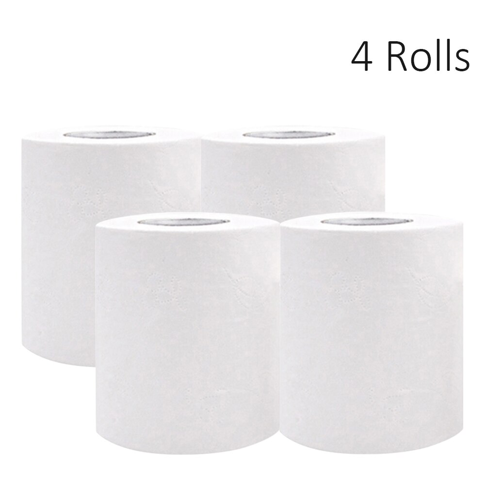 4/6/10Rolls Servet Tissue Zachte Toiletpapier 4-Layer Thicken Sterke Wateropname Voor Thuis badkamer Outdoor Houtpulp Papier: 4pcs 