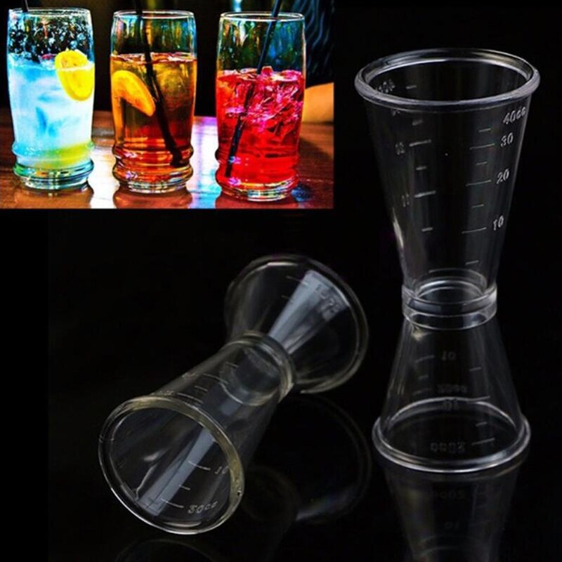 Plastic Jigger Enkele Dubbele Cocktail Wijn Korte Drink Bar Party Meet Cup