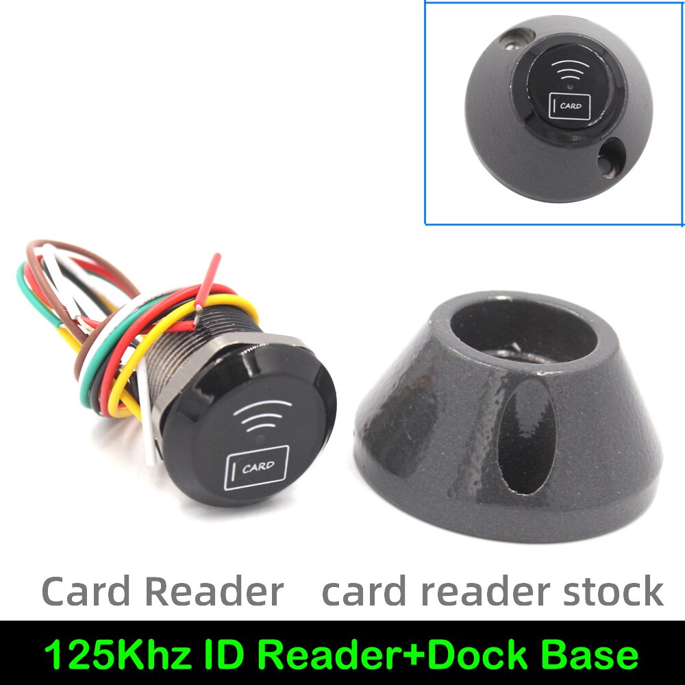 Mini Smallest 125khz 13.56Mhz Wiegand 26/34 RFID Card Reader Door Access Control Slave Reader Proximity RFID Wiegand Reader: SCR02D  and dock