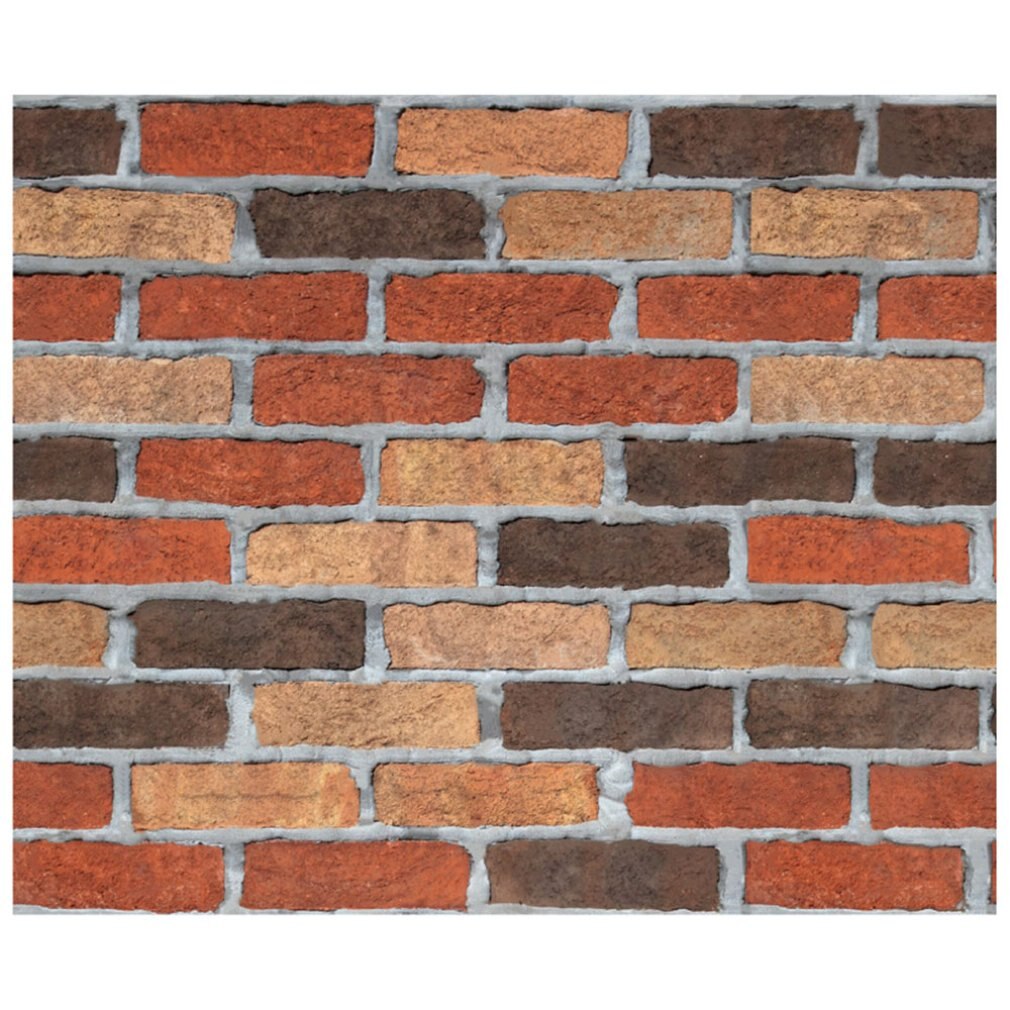 Simulation Environmental Protection Self-adhesive Wallpaper Pvc Waterproof 3d Wall Sticker Living Room Decoration: Brown