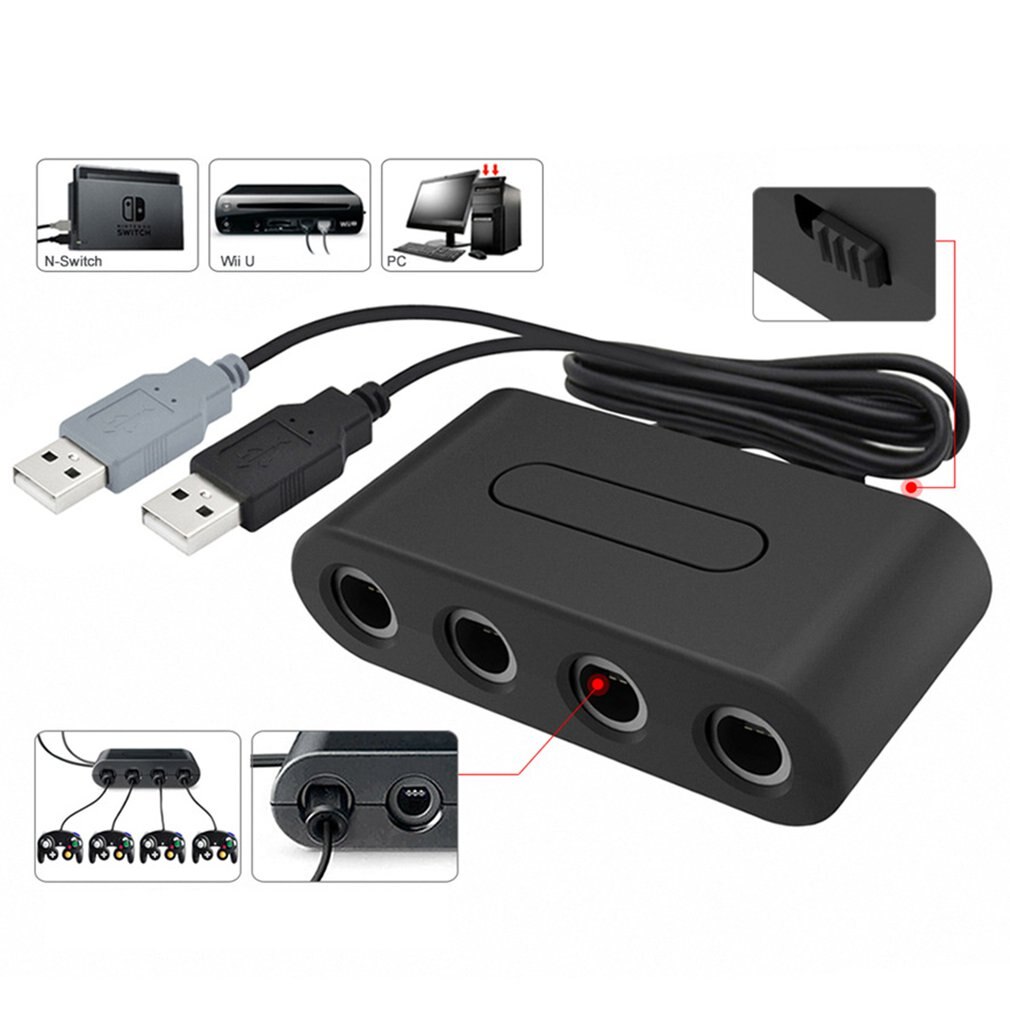 Contrôleur GameCube 4 Ports Mayflash vers convertisseur adaptateur USB pour Nintendo Super Smash Brothers pour xbox