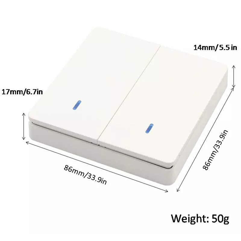 433Mhz Rf Draadloze Afstandsbediening Schakelaar 86 Type Wandpaneel Schakelaar Zender Veiligheid Schakelaar Relais Ontvanger Voor Licht Led lamp