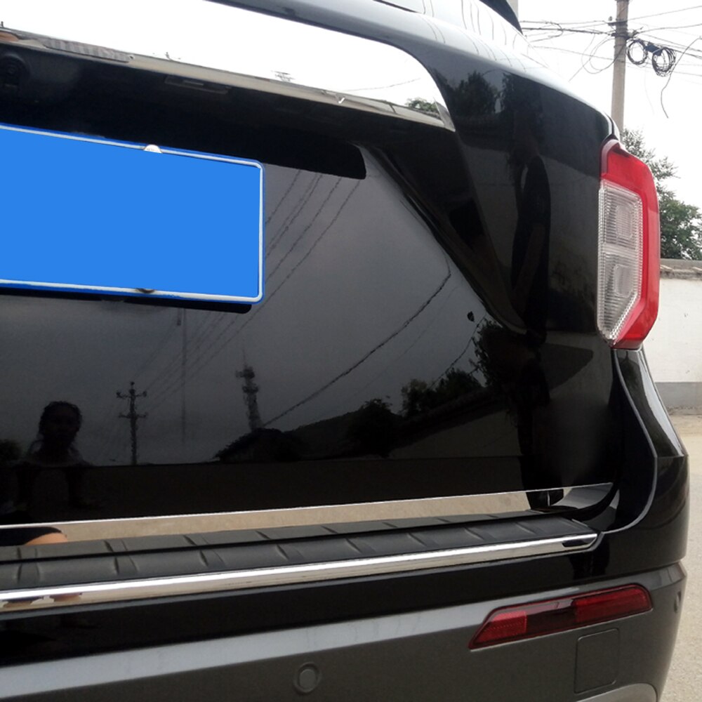 Ajuste para Ford Explorer U625 accesorios de coche acero cromado parte trasera del tronco decoración moldura cubierta embellecedora 1 Uds