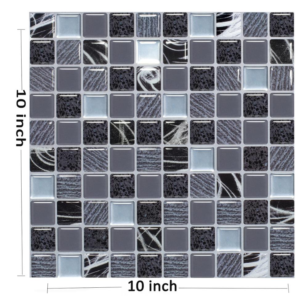 Mosaic Bathroom Waterproof Backsplash Wall Tile Sticker 3D Tile Vinyl Sheet Peel and Stick Tile Sticker Kitchen Backsplash Tiles