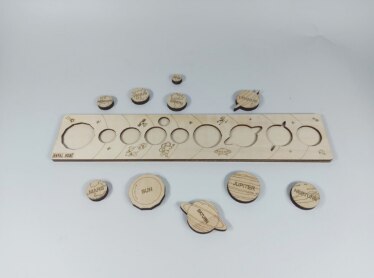 Wood Solar System Toy 3D Jigsaw Puzzle Space Stars Planets Science Jigsaw Puzzle Educational Combiner IQ Upgrade