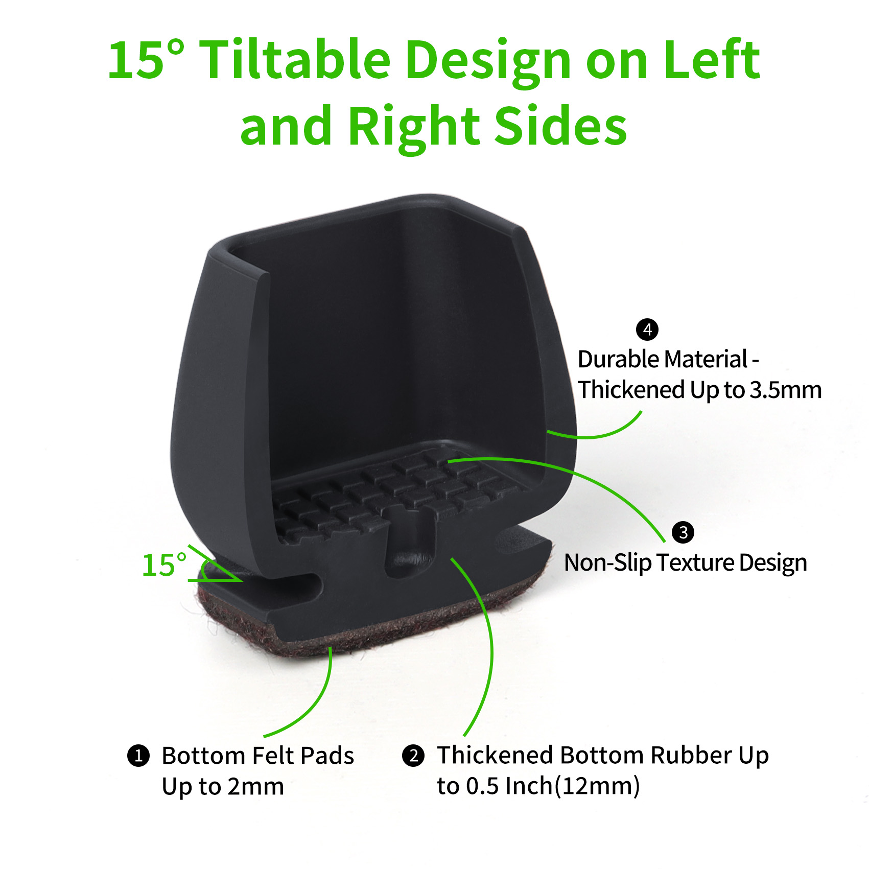 16 STKS Siliconen Stoelpoten Pads Antislip Vilt Stoel Voeten Caps Meubels Vloerbeschermers Geen Krassen Verminderen Lawaai Home Decor