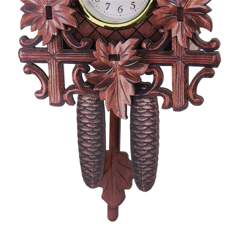 Sonhomay Koekoeksklok, houten retro boshuisklok met slinger, wandwekker, kwarts, koekoeksklok, wekker, herinnering voor slaapkamer, woonkamer, kantoor, hotel, decor