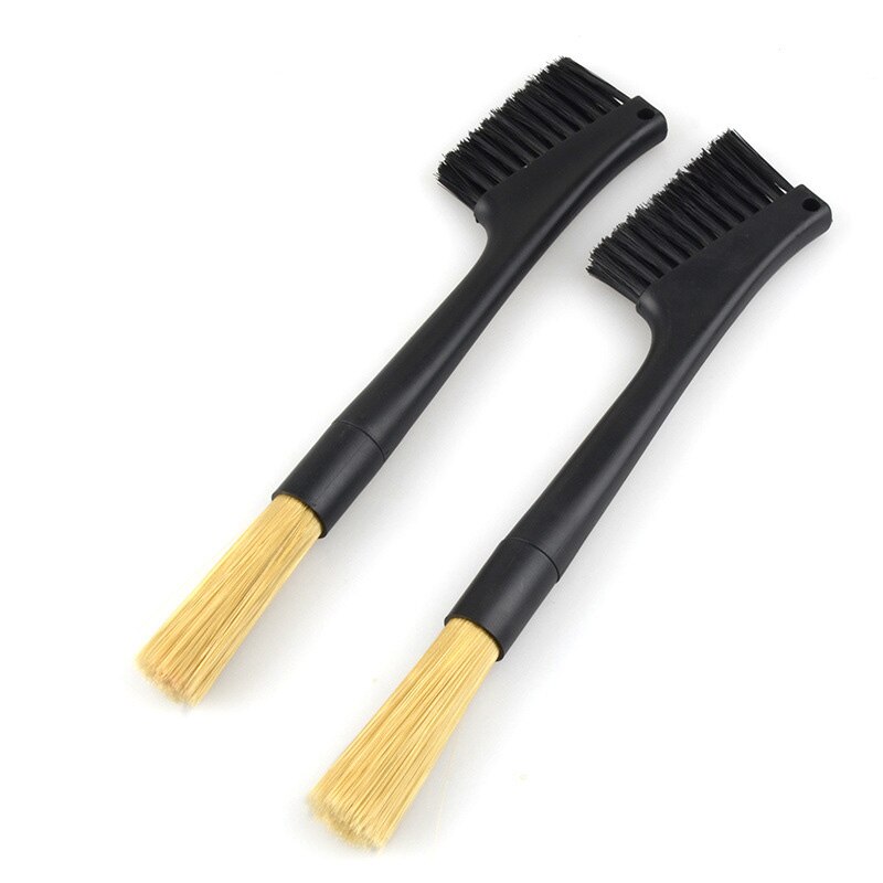 Removable Double Head Coffee Brush Coffee Grinder Machine Cleaning Brush Dusting Espresso Coffee Powder Brush For Barista