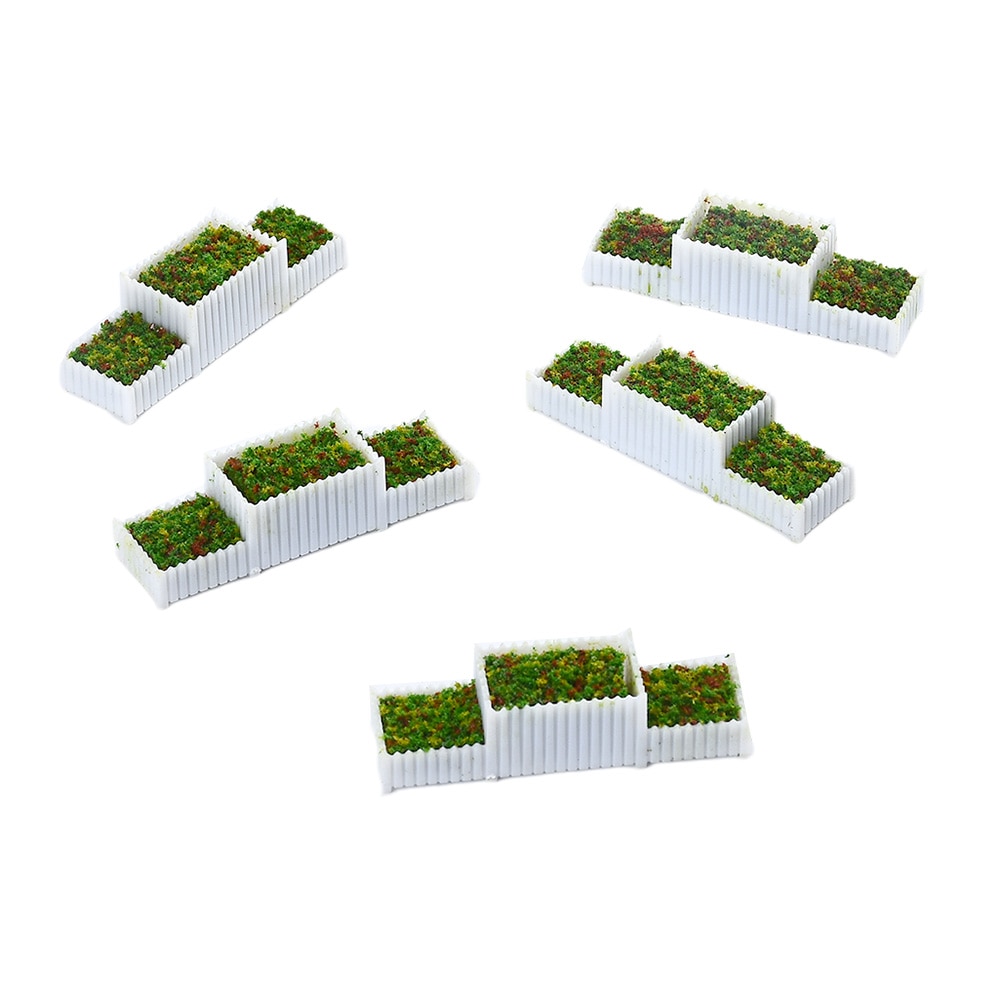 5Pcs DIY Sand Table Template Layout Material Road Park Flowerbed Miniature Scenery Booth Flowerbed Model