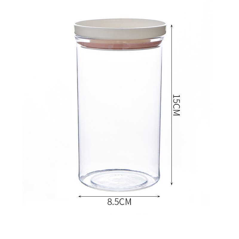 Keuken Voedsel Opslagtank Plastic Transparant Bus Multigrain Container Koelkast Vers Houden Doos Verzegelde Blikken Met Deksels: Pink 500ML