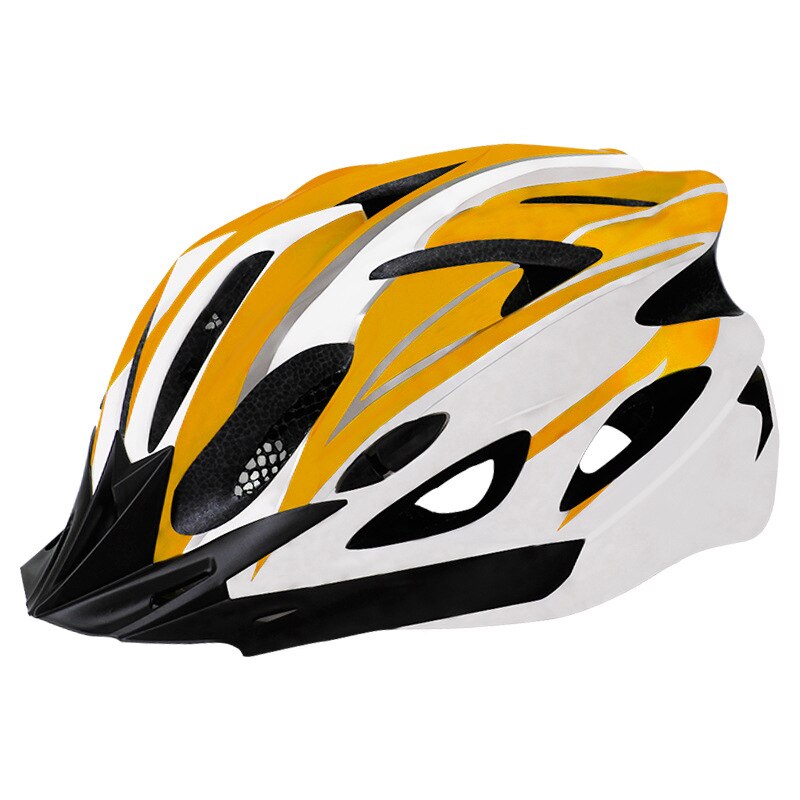 ZOUZHAN road and mountain bike helmet, one-piece cool bicycle helmet, protective outdoor helmet for men and women: Orange white