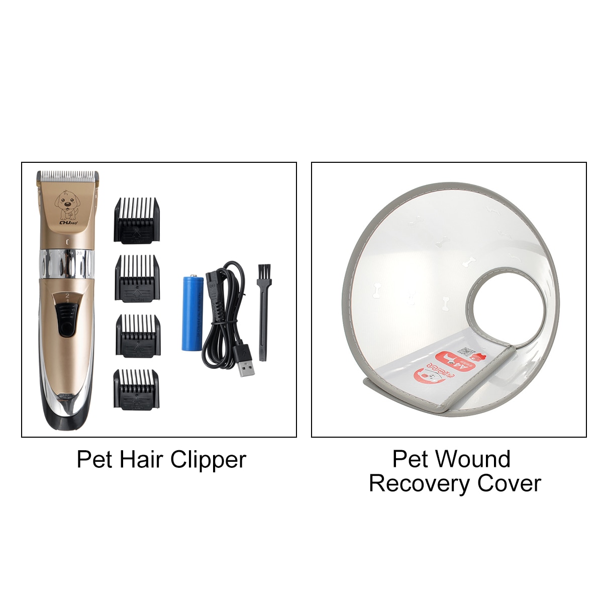 USB Dog Grooming Clippers Cordless Pet Clippers Hair Trimmer Low Noise Electric Dog Hair Cutting Machine Kit