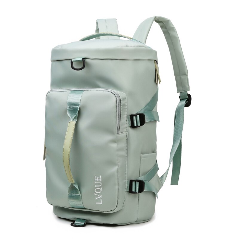 Kvinder gym sportstaske fitness trænings rygsæk udendørs rejse skuldertasker tas sac de sport mochila studerende sportbag  xa825wb: Fast grøn