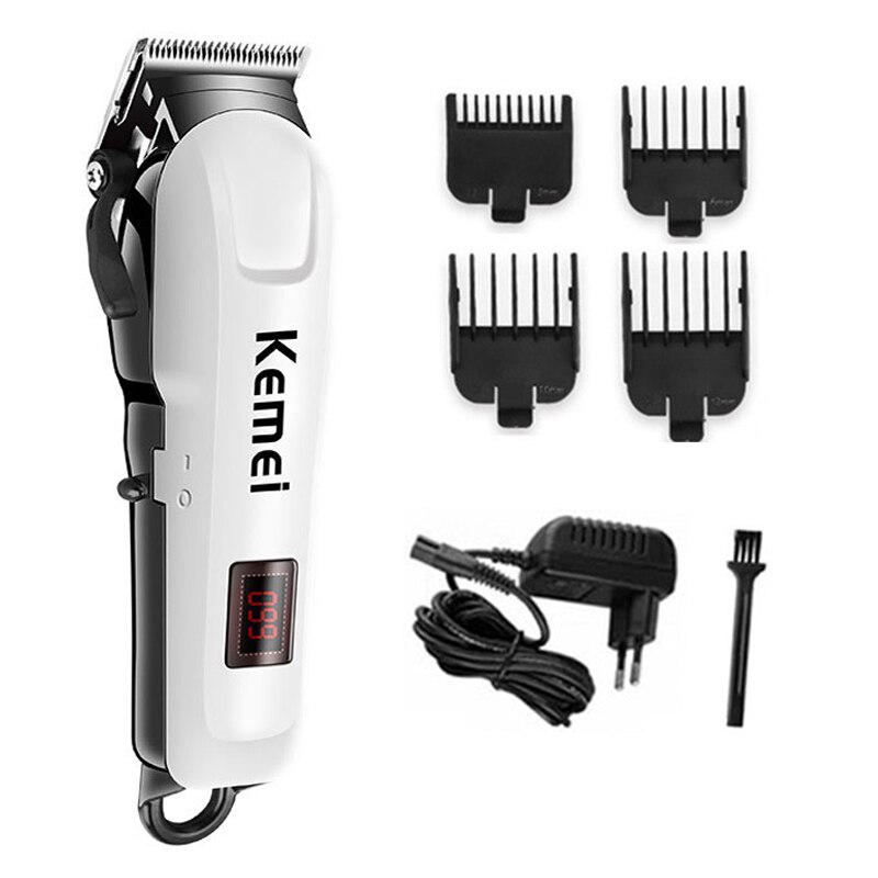 Kemei Haar Snijmachine Tondeuse Elektrische Scheerapparaat Voor Mannen 3 Stuk Set Kemei Tondeuse Trimmer Voor Mannen Usb Opladen haar Trimmer: Blauw