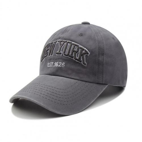 Hoeden Letters Casual Unisex Retro Stijl Geperforeerde Baseball Cap Voor Sport: Grey