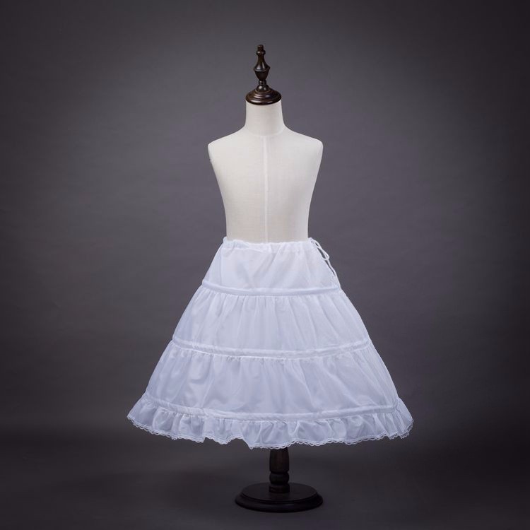 Formal Children Petticoats for Flower Girl Dress Hoopless Short Crinoline Little Girls Kids Underskirt 45cm Length