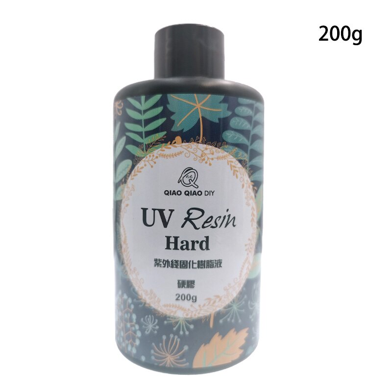 Gel de resina UV de secado rápido, no tóxico, transparente, con luz solar activada, 10/15/25/60/100/200g: 200g