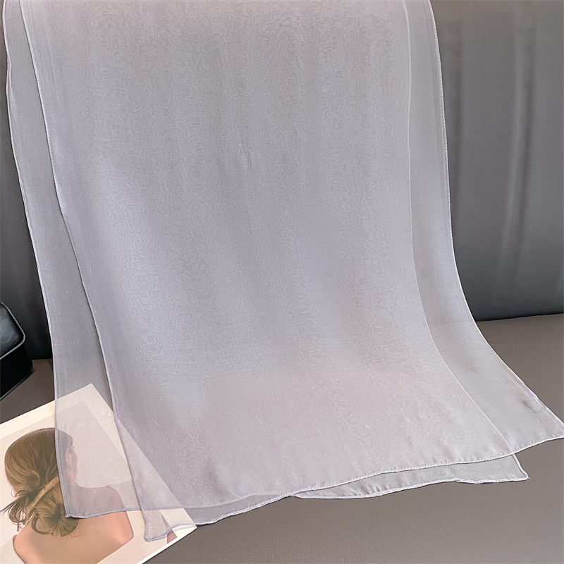 Moda chiffon macio sólido cachecol xale moda decorar cachecóis respirável proteção solar elegante senhora versátil bandana
