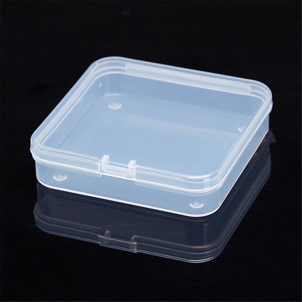 1pc Small Square Transparent Plastic Battery Storage Boxes Finishing Container Packaging Storage Case Organizer for AA