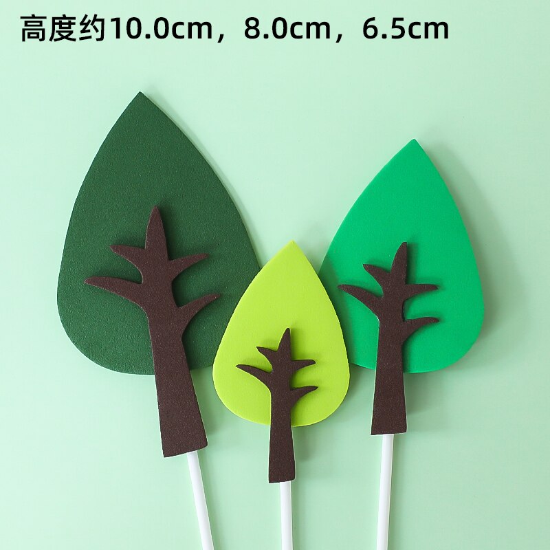 Princess Girl Happy Birthday Cake Topper Soft pottery Tree Insert Decor Apple tree Mushroom Cabin Baking Cakes Decoration: 14