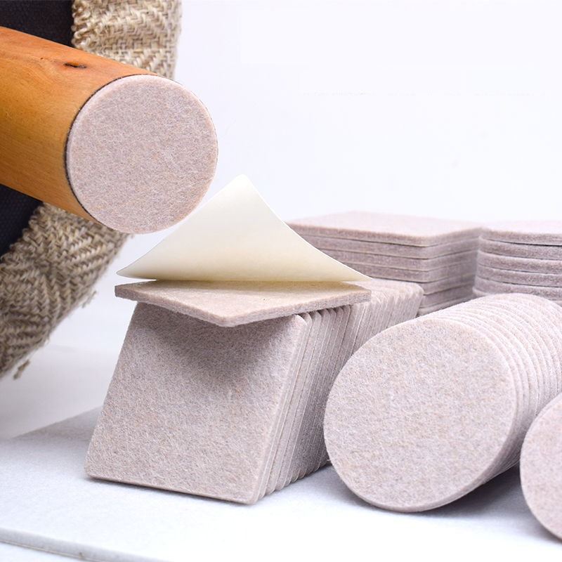 Coussinets de pieds de chaise en feutre épais de 5mm, auto-adhésifs pour meubles muets, joint Anti-collision antidérapant, tapis de protection de sol en bois, 128 à 18 pièces