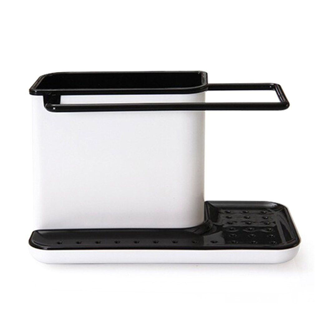Plastic Racks Organizer Caddy Storage Kitchen Sink Utensils Holders Drainer Integrated Drainer Good Kitchen Tool: Dark Gray