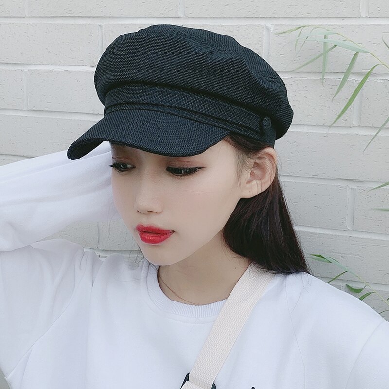Retro Casual Cotton Berets for Women Man Summer Sunshine Octagonal Hat Peaked Cap Korean Casual Student Beret Vintage Unisex