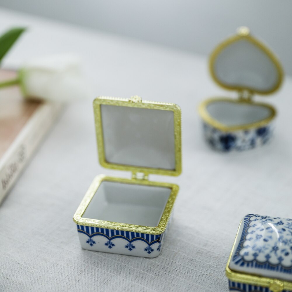 ceramic jewelry box healing system retro ceramic Ornaments box jewelry box necklace storage box cosmetic store CL101506