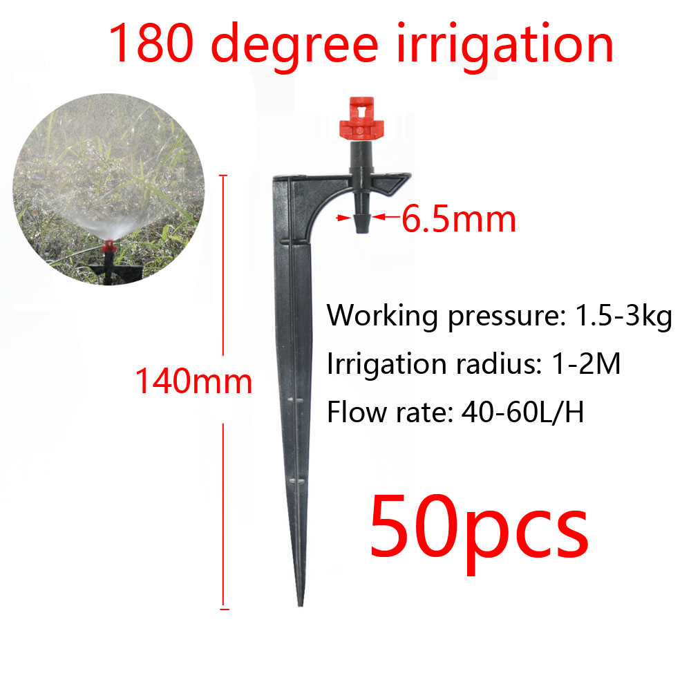 Gotero de riego ajustable de 90/180/360 grados, tierra de inserción, manguera de 4/7mm, riego de jardín, aspersor de vórtice giratorio de 13cm