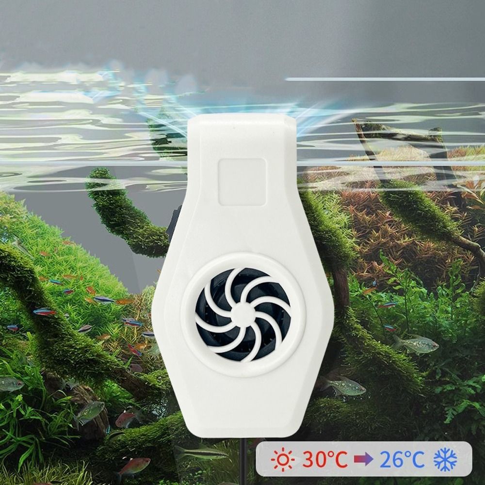 Enfriadores de acuario creativos de 2 velocidades de viento, ventilador de montaje en pared, dispositivo de refrigeración de tanque de peces de plástico, ventilador de refrigeración ajustable para acuario