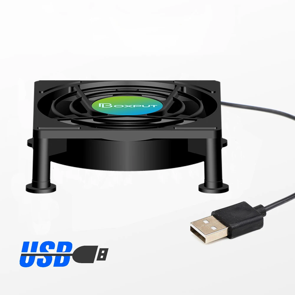 Ventilador de refrigeración para Android TV Box, enrutador, Enfriador de ordenador, Set Top Box, inalámbrico, silencioso, tvbox, Enfriador, radiador de alimentación USB, Mini ventilador