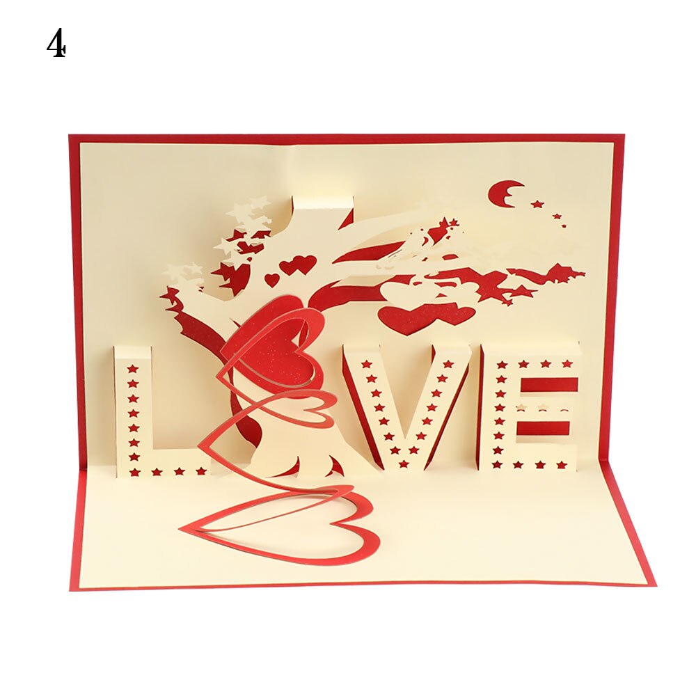 3D Pop-Up Cards Birthday Card for Girl Kids Wife Husband Birthday Cake Greeting Card Postcards Card with Envelope Stickers: 4