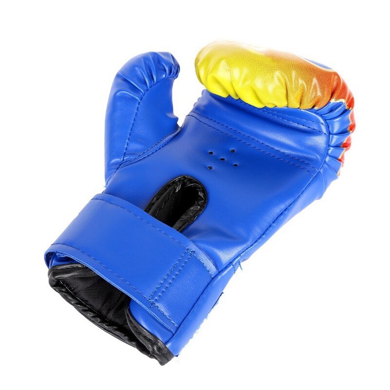 Guantes de cuero PU para niños y adultos, taekwondo, Sanda, Lucha, boxeo, partido, llama