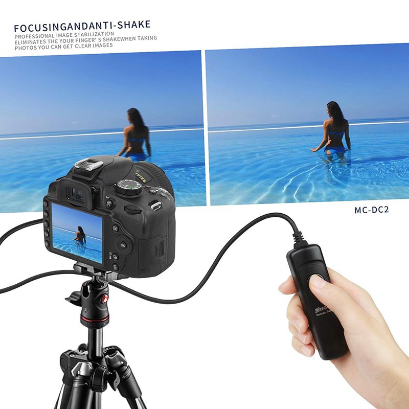 SHOOT MC-DC2 Remote Release for Nikon Cord Shutter Trigger for Nikon D90 D600 D3200 D3300 D5000 D5100 D5200 D5300 D7000 Digita