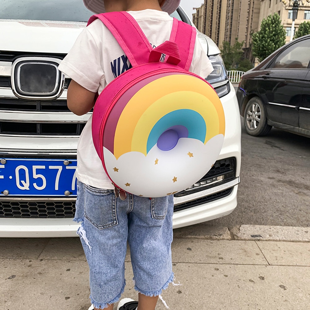 Belle beignet arc-en-ciel sac à dos enfants maternelle école livre sac décontracté sac à dos Vintage sacs pour enfants enfants anniversaire