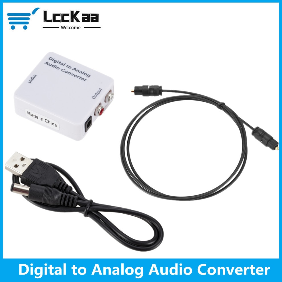 LccKaa convertitore Audio digitale/analogico fibra ottica Toslink segnale coassiale a RCA R/L Decoder Audio SPDIF ATV DAC amplificatore