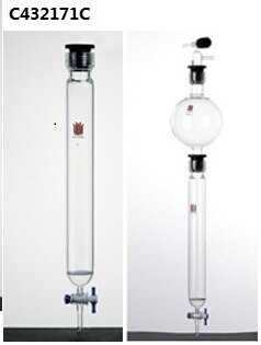 C432171C:Chromatography column, with internal thread and coarse fritted disc, Column O.D.:17mm, Effective Length:203mm